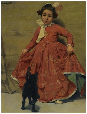 Señorita bailando para su gato Andrés Parladé y Heredia.jpg