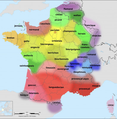 mapa de dialectos y lenguas en Francia algo de Bélgica.jpg