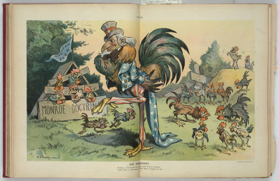 El gallo USA en el corral de hispanoamérica.jpg