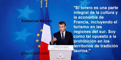 Emmanuel Macron Frase firmada toros.jpg