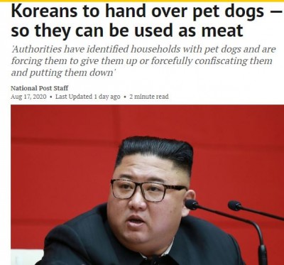 Corea del Norte nacionaliza las mascotas alimento humano.JPG