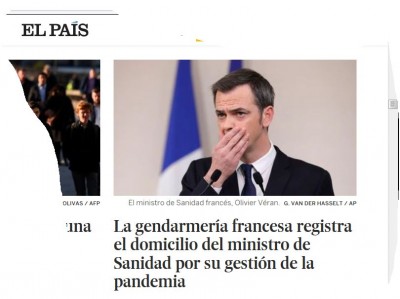 La gendarmería francesa registra el domicilio del ministro de sanidad.JPG