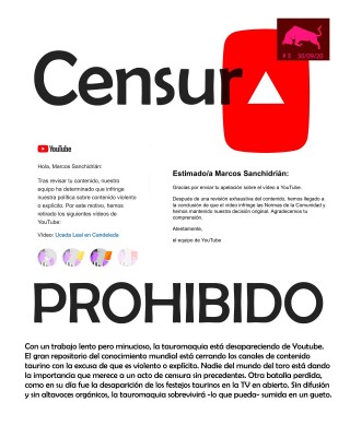 TodosALosToros Sanchidrían Youtube censura.jpg