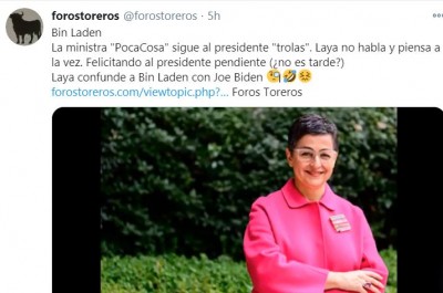 Laya ministra exteriores bin laden.JPG