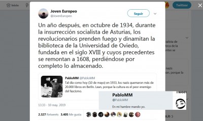 Quema de libros Asturias y Berlín NacionalSocialismo socialismo español.jpg