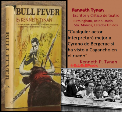 Bull Fever Kenneth Tynan libro con toro Y cita firmada.png