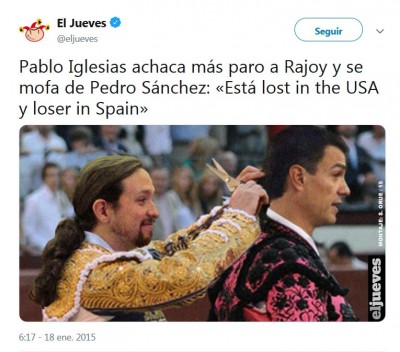 Pablo Iglesias torero coleta Pedro Sánchez torero.JPG