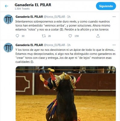 ganaderia El Pilar disculpa perdón.JPG