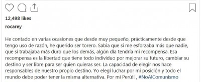 Roca Rey en Instagram elecciones Perú.JPG