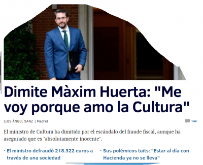 Dimite el ministro de cultura Maxim Huerta.PNG