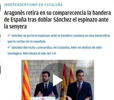 Aragonés separatistas bandera Sánchez.JPG