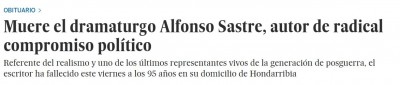 Alfonso Sastre El País Radical compromiso político.JPG