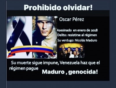 Cartel Oscar Perez asesinado en Venezuela Maduro represión.jpg