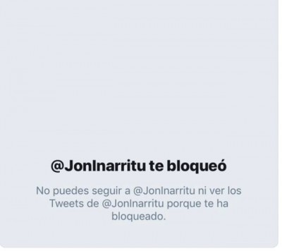 Homofobia Jon Iñarritu JonInarritu cornada bloqueado bloquear.JPG