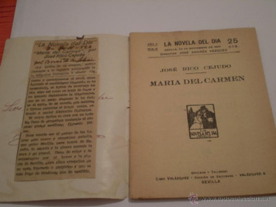 27 marzo Jose Rico Cejudo María del Carmen La novela del día.jpg