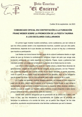 Peña taurina el encierro de Cuéllar vs Fundación Weber.jpg