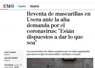 enero el mundo reventa de mascarillas en Usea china.JPG