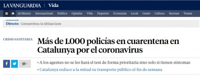 Cataluña coronavirus Mas de 1000 policias cuarentena.JPG
