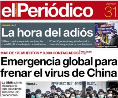 31 ENE El Periódico Emergencia global para frenar el virus.JPG