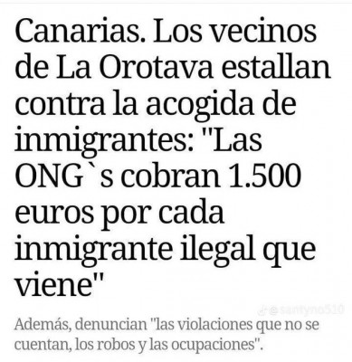 La Orotava en Canarias acusa a las ONG de lucrarse con los emigrantes.jpg