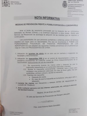 Policia medidas de prevención riesgos laborales 24 enero.jpg