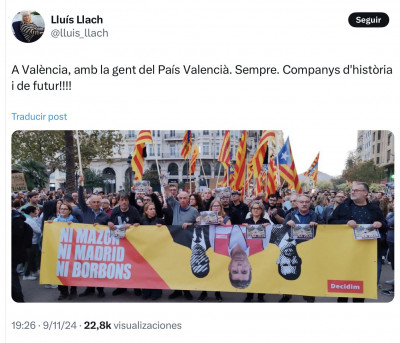 Llach publica su tuit sin mancharse.jpg