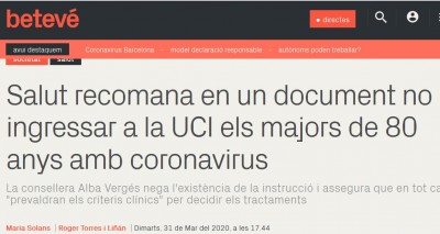 No UCI mayores 80 años coronavirus cataluña.jpg