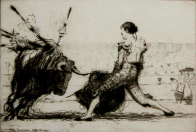 James McBey Un toro bravo.jpg