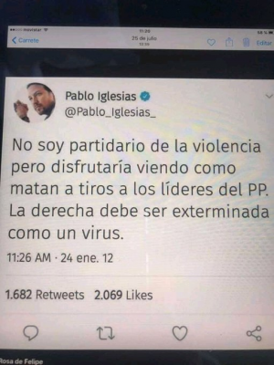 2012 tuit de Iglesias exterminio de la derecha.png