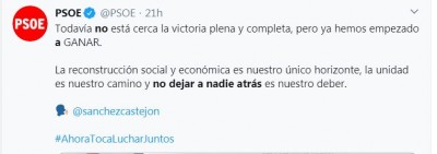 No dejar a nadie atrás psoe coronavirus.JPG