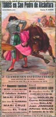 Camarón de la Isla cartel taurino en San Pedro de Alcántara.jpg