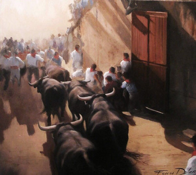 Ferrer Dalmau Encierro de bravío.jpg