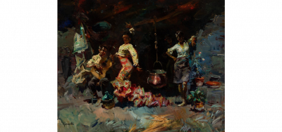 José Serra Santa Alrededor del pote del guiso Óleo sobre lienzo.png