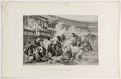 Alexander von Wagner The Bullfight in Rome dibujo.jpg