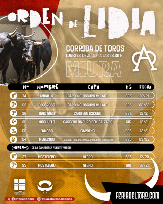 Los de miura hoy en Pamplona.jpg
