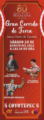 Zacatlán en Puebla Mx Corrida de feria en 2022.jpg