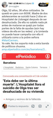 Olga de Hospitalet desahuciada Nadie quien la llore.jpg