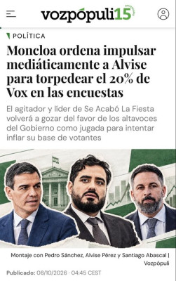 Alvise una herramienta de Sánchez para debilitar a la derecha.jpg